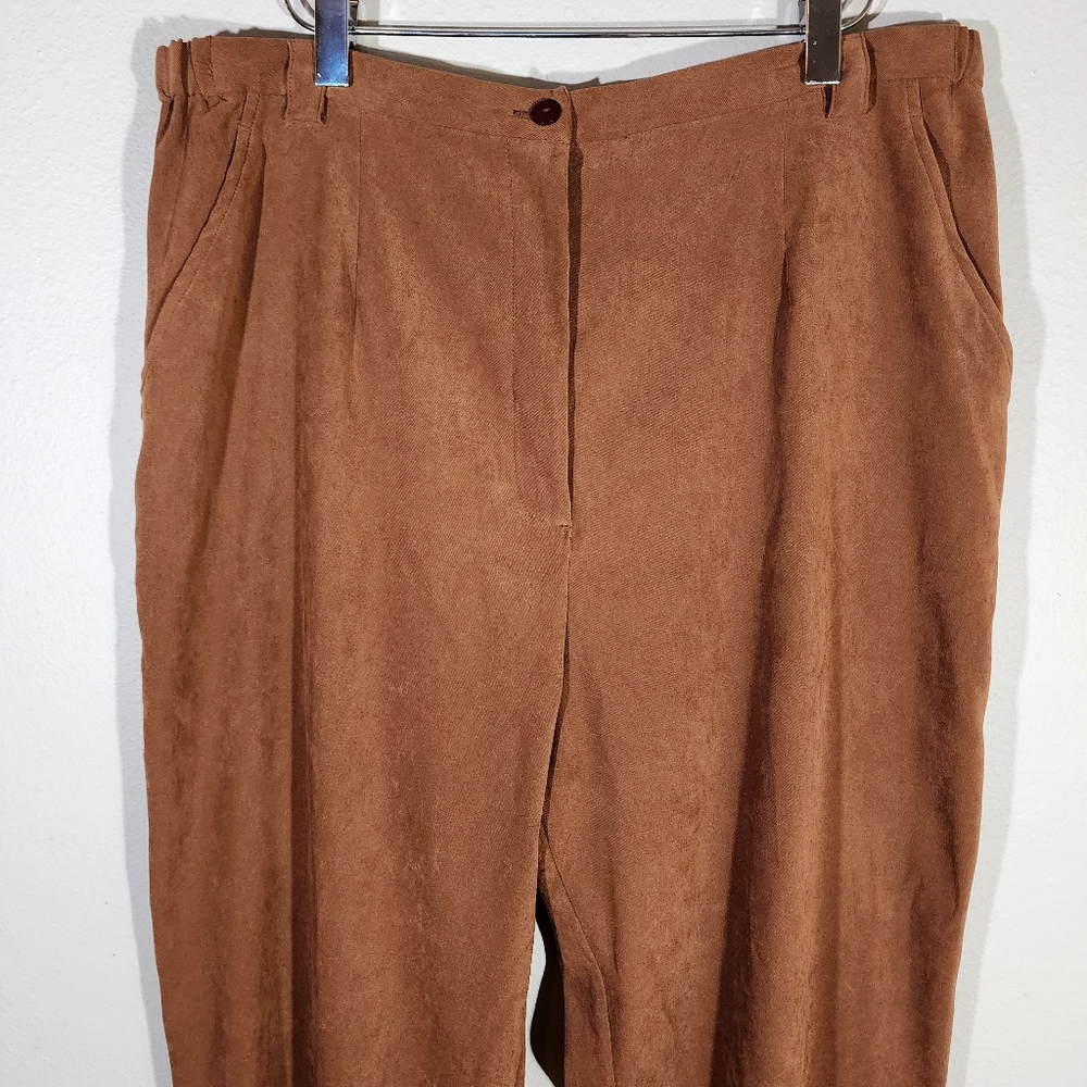 COLDWATER CREEK Carmel Brown Moleskin Two Pocket Trousers